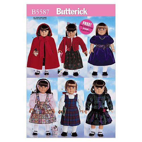 BUTTERICK PATTERNS B5587 18" (46cm) Doll Clothes, One Size Only